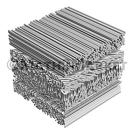 3D micro structure model of a laminat